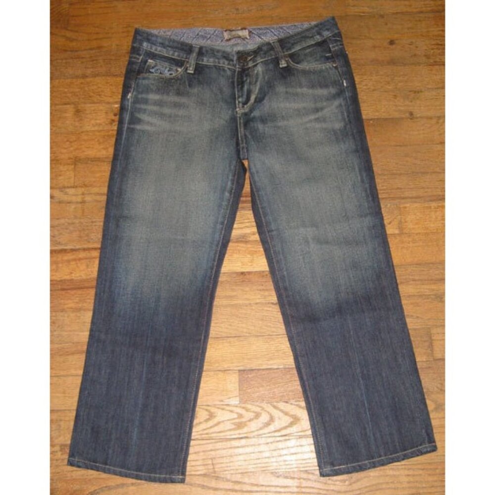 PAIGE LAUREL CANYON CROP CAPRI  28 TUSCAN with CREASE LAS PALMAS POCKET - Picture 2 of 8